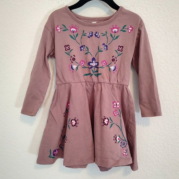 Tea Collection Other - Tea Collection 3 3T Dress Long Sleeve Skater Twirl Floral Fall Winter